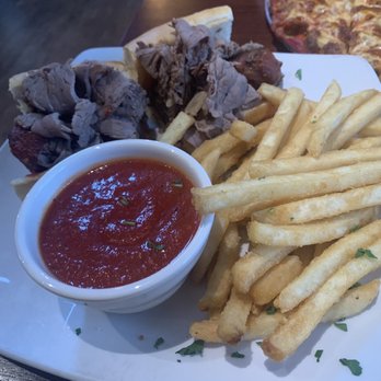 Zazzo's Pizza & Bar - Combo sandwich fries and marinara. - Pizza Near Me - Darien, Illinois