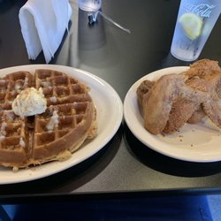 Kiki’s Chicken And Waffles - Sweet potato waffle