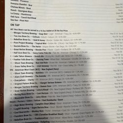 Hop City Taproom - Beer lists