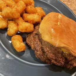 Double cheeseburger  Tots