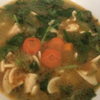 Ollo - Ollo's soup sans matzo ball, added extra veggies and herbs - New American Near Me - Malibu, California