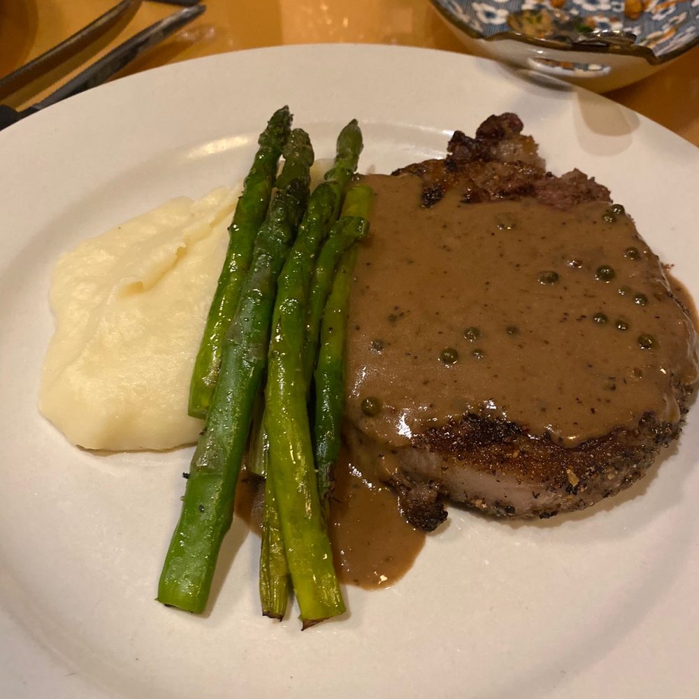 Rain - Pepper crusted steak - American Near Me - Abingdon, Virginia Rain - Pepper crusted steak - American Near Me - Abingdon, Virginia