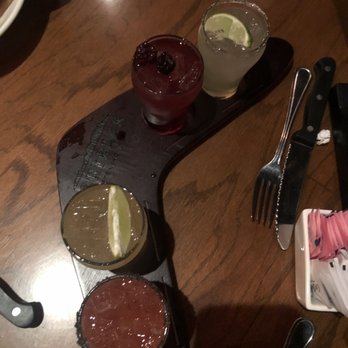 Outback Steakhouse - The flight of margarita mixes; I recommend the watermelon-flavored one! It was amazing! - Steakhouses Near Me - Arcadia, California Outback Steakhouse - The flight of margarita mixes; I recommend the watermelon-flavored one! It was amazing! - Steakhouses Near Me - Arcadia, California