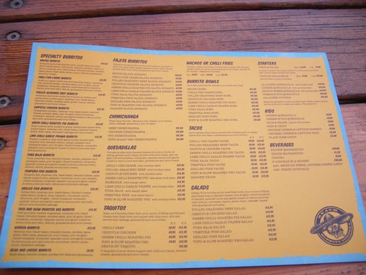 Menu photo 8 Beach Burrito Company Coogee, NSW