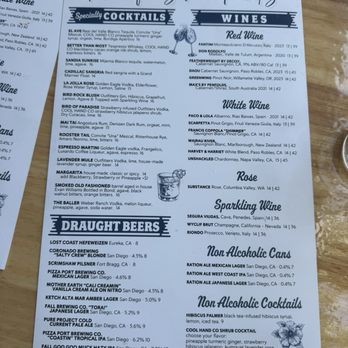 Wheat & Water - Menu - Pizza Near Me - La Jolla, California Wheat & Water - Menu - Pizza Near Me - La Jolla, California