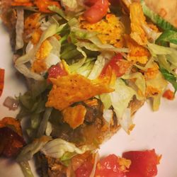 Timbrook Kitchens - Beef Taco Pizza with beer cornmeal crust