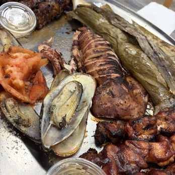 Salo-Salo Grill - #11 Family Special Grilled Seafood Plate plus chicken and Sirloin Beef Skewers - Filipino Near Me - Artesia, California Salo-Salo Grill - #11 Family Special Grilled Seafood Plate plus chicken and Sirloin Beef Skewers - Filipino Near Me - Artesia, California