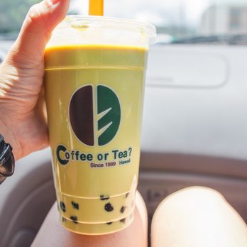 Coffee or Tea? - Honeydew Melon Milk Tea!! - Coffee & Tea Near Me - Honolulu, Hawaii