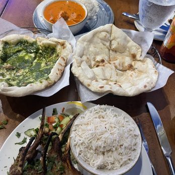 Rasa Restaurant - Lamb L- Tandoori Lamb Chops D- Chicken Tikka Masala Honey & Ginger Naan Pesto Naan - Indian Near Me - East Greenwich, Rhode Island