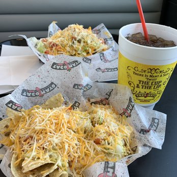 Taco Mayo - two tacos and a drink on a table - Mexican Near Me - Oklahoma City, Oklahoma Taco Mayo - two tacos and a drink on a table - Mexican Near Me - Oklahoma City, Oklahoma