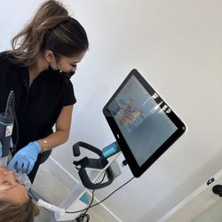 Me getting my teeth scanned for final retainers!!