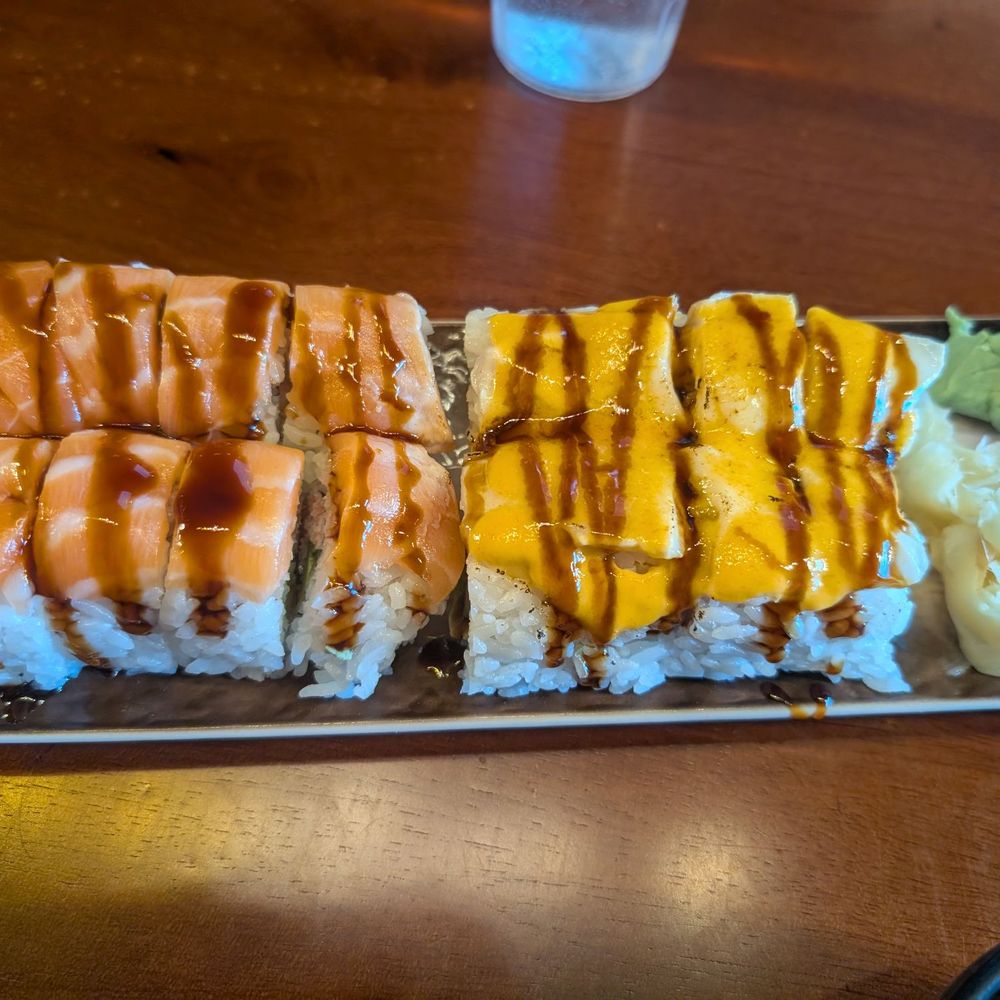 Sushi Uma - Boston Roll (left) and Romeo and Juliet Roll (right) - Sushi Bars Near Me - San Francisco, California Sushi Uma - Boston Roll (left) and Romeo and Juliet Roll (right) - Sushi Bars Near Me - San Francisco, California