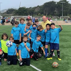 Beach Chalet Soccer Club - Black Panthers with coach Ricardo. Beach Chalet SC coaching services.