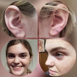 Tragus, Earlobes, Nostril