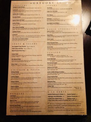 Menu photo 2 Gregory’s Steak & Seafood Grille Cocoa Beach, FL
