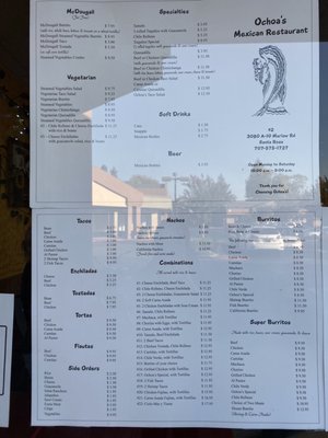 Menu photo 8 Ochoa's Mexican Restaurant No 2 Santa Rosa, CA Menu photo 8 Ochoa's Mexican Restaurant No 2 Santa Rosa, CA