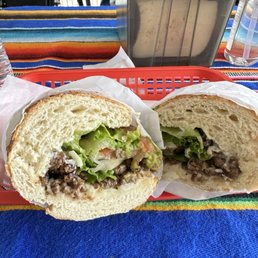 Torta de asada Torta de asada