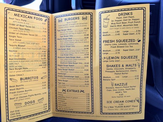 Menu photo 1 Hi-D-Ho Drive In Alamogordo, NM Menu photo 1 Hi-D-Ho Drive In Alamogordo, NM