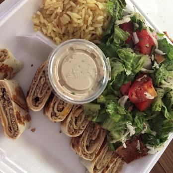 Falafel Express - Lula wrap plate--came with salad and pilaf and garlic sauce - Falafel Near Me - Fresno, California Falafel Express - Lula wrap plate--came with salad and pilaf and garlic sauce - Falafel Near Me - Fresno, California