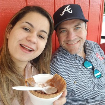 Cherry Top Dairy Bar - a man and woman holding a bowl of ice cream - Ice Cream & Frozen Yogurt Near Me - Newburgh, New York