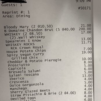 Culinary Dropout - Receipt - New American Near Me - Austin, Texas Culinary Dropout - Receipt - New American Near Me - Austin, Texas