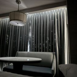 Foxwoods Resort Casino - This is in the Grand Pequot Tower. The room darkening drapes are full of pinholes. All of the hotel needs an upgrade.