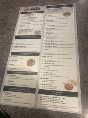 Menu photo 3 Pho Saigon Houston, TX