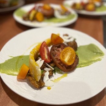 Blackie's - Heirloom tomato panzenella with avocado, ricotta salata, ciabatta - American Near Me - Smithfield, Rhode Island Blackie's - Heirloom tomato panzenella with avocado, ricotta salata, ciabatta - American Near Me - Smithfield, Rhode Island