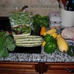 Avalon Acres CSA - A week's bounty 1/4 bushel, eggs, meat