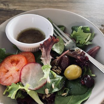 Sage Social Eatery - Garden salad that came with my roasted chicken lunch. The dressing a refreshing and tangy vinaigrette.. - Latin American Near Me - Covina, California Sage Social Eatery - Garden salad that came with my roasted chicken lunch. The dressing a refreshing and tangy vinaigrette.. - Latin American Near Me - Covina, California