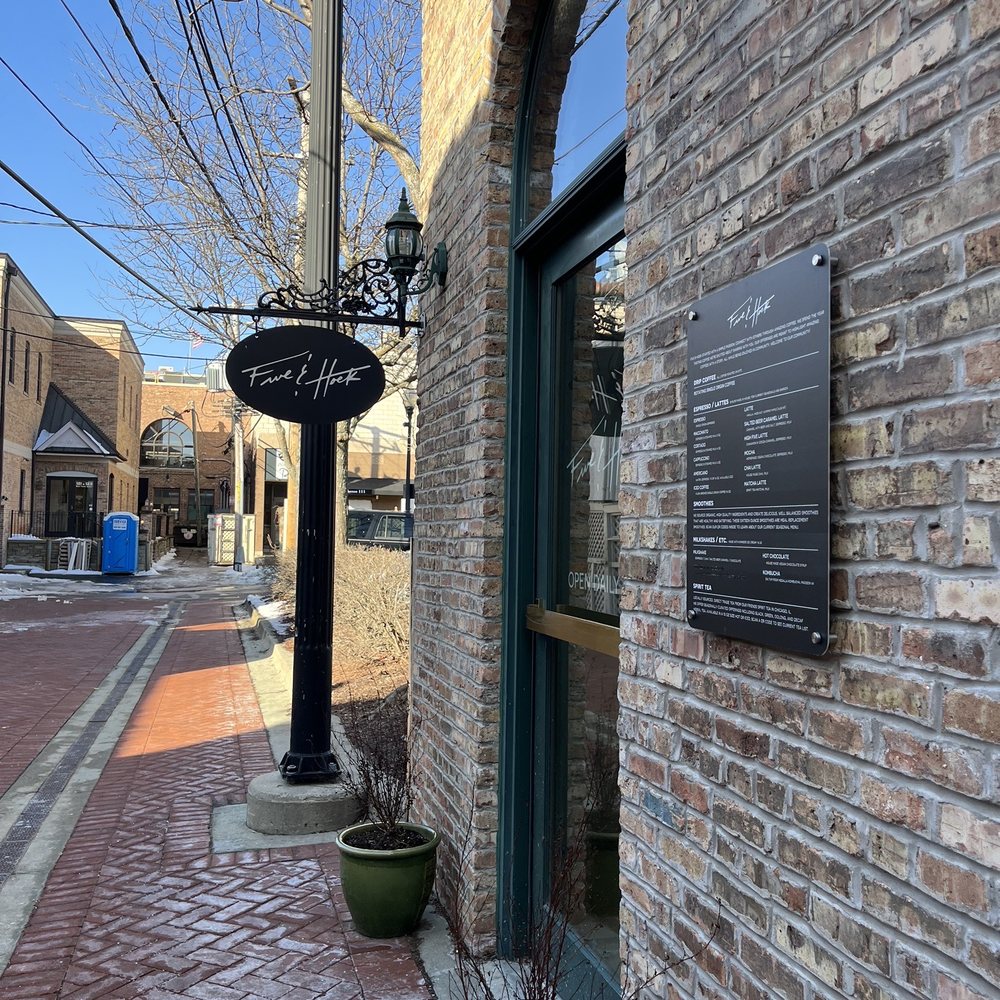 Five & Hoek Coffee - Down the alley , front door - Coffee & Tea Near Me - Wheaton, Illinois