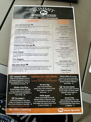 Menu photo 1 Summit Smokehouse & Tap Room Mount Pleasant, MI Menu photo 1 Summit Smokehouse & Tap Room Mount Pleasant, MI