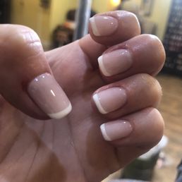 Dip extensions with French tip Dip extensions with French tip