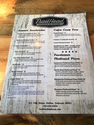 Menu photo 6 Trailhead Taphouse & Kitchen Golden, CO