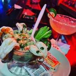 Acapulco Mexican Restaurant - Shrimp cocktail and house margarita