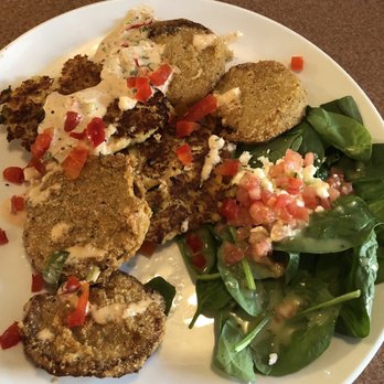 Another Broken Egg Cafe - Crab cake and fried green tomatoes - Breakfast & Brunch Near Me - Lafayette, Louisiana