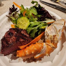 King Soopers - Salad mix, king crab legs and filet mignon.