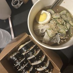 Kimbap Roll and Cold Naengmyun Noodle Kimbap Roll and Cold Naengmyun Noodle