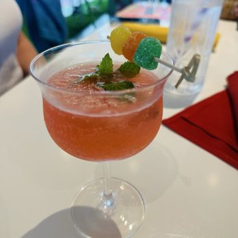 Bayside Kitchen & Bar - Crystal Candy Martini with gum drops - New American Near Me - San Diego, California