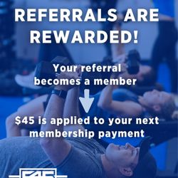 F45 Training San Rafael - NEW WINTER REFERRAL PROGRAM 
January 1 - March 31

Got a workout buddy who's been thinking about joining F45? Now's the time