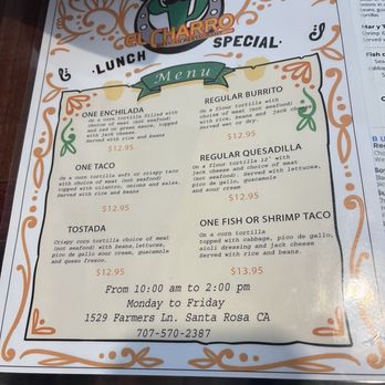El Charro Mexican Restaurant - Lunch Special - Mexican Near Me - Santa Rosa, California El Charro Mexican Restaurant - Lunch Special - Mexican Near Me - Santa Rosa, California