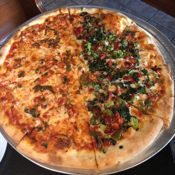 Fratelli's Pizza NY Style - Half and half Veggie & Frutti Di Mar Pizza - Pizza Near Me - Grayson, Georgia