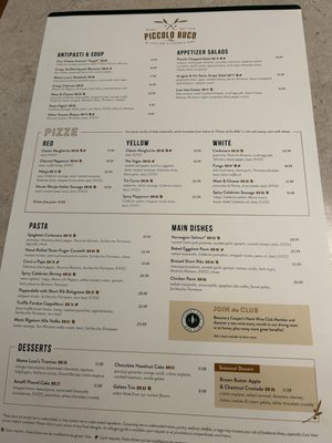 Menu photo 1 Piccolo Buco by Cooper's Hawk Tampa, FL