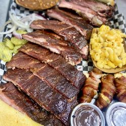 Branded By D BBQ & Catering - Slab of Ribs, Mac-n-Cheese, Baked Beans