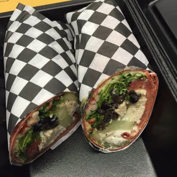 Chop'd - My gigantic and delicious Mediterranean wrap - Salad Near Me - La Mirada, California