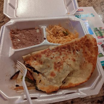 El Camino Real - Half eaten quesadilla camerón - Mexican Near Me - Winston-salem, North Carolina