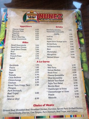 Menu photo 1 El Cortesz Yerington, NV Menu photo 1 El Cortesz Yerington, NV