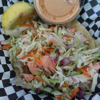 Tognazzini's Dockside Too - Salmon taco - Seafood Near Me - Morro Bay, California