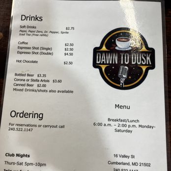 Dawn to Dusk Tavern cafe - Coffee & Tea Near Me - Cumberland, Maryland Dawn to Dusk Tavern cafe - Coffee & Tea Near Me - Cumberland, Maryland