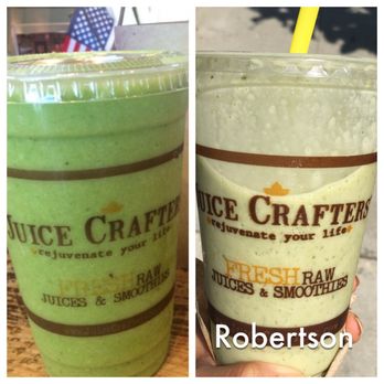 Juice Crafters - Silver cup: left is from Brentwood, right is from Robertson location - Juice Bars & Smoothies Near Me - Beverly Hills, California